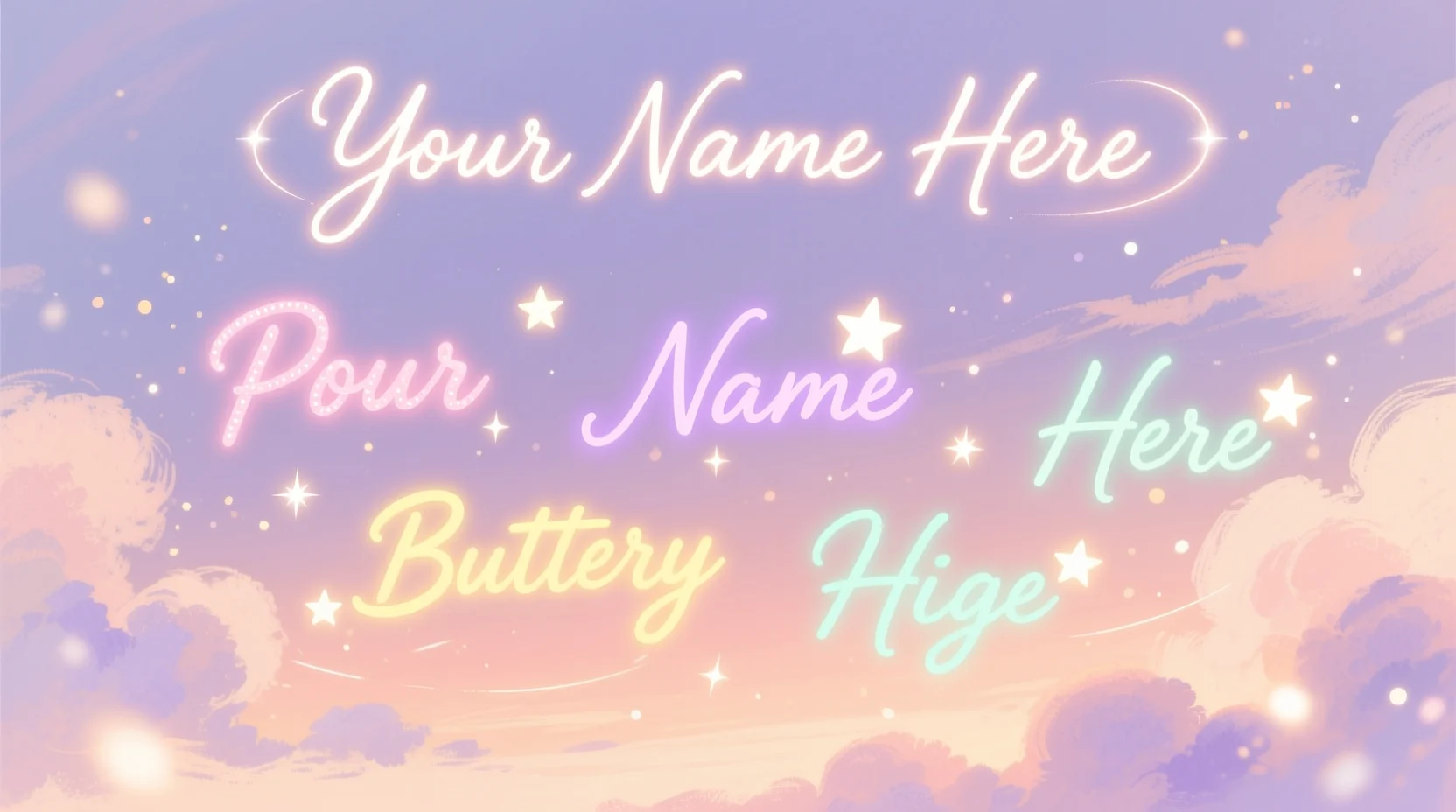 “Glowing handwritten names floating in soft pastel light, representing creativity and metaphorical meaning.”