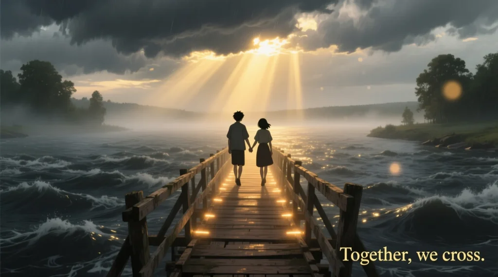 Friendship is a bridge across troubled waters.