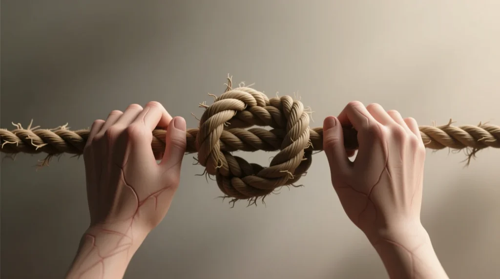  Nervousness is a tight knot