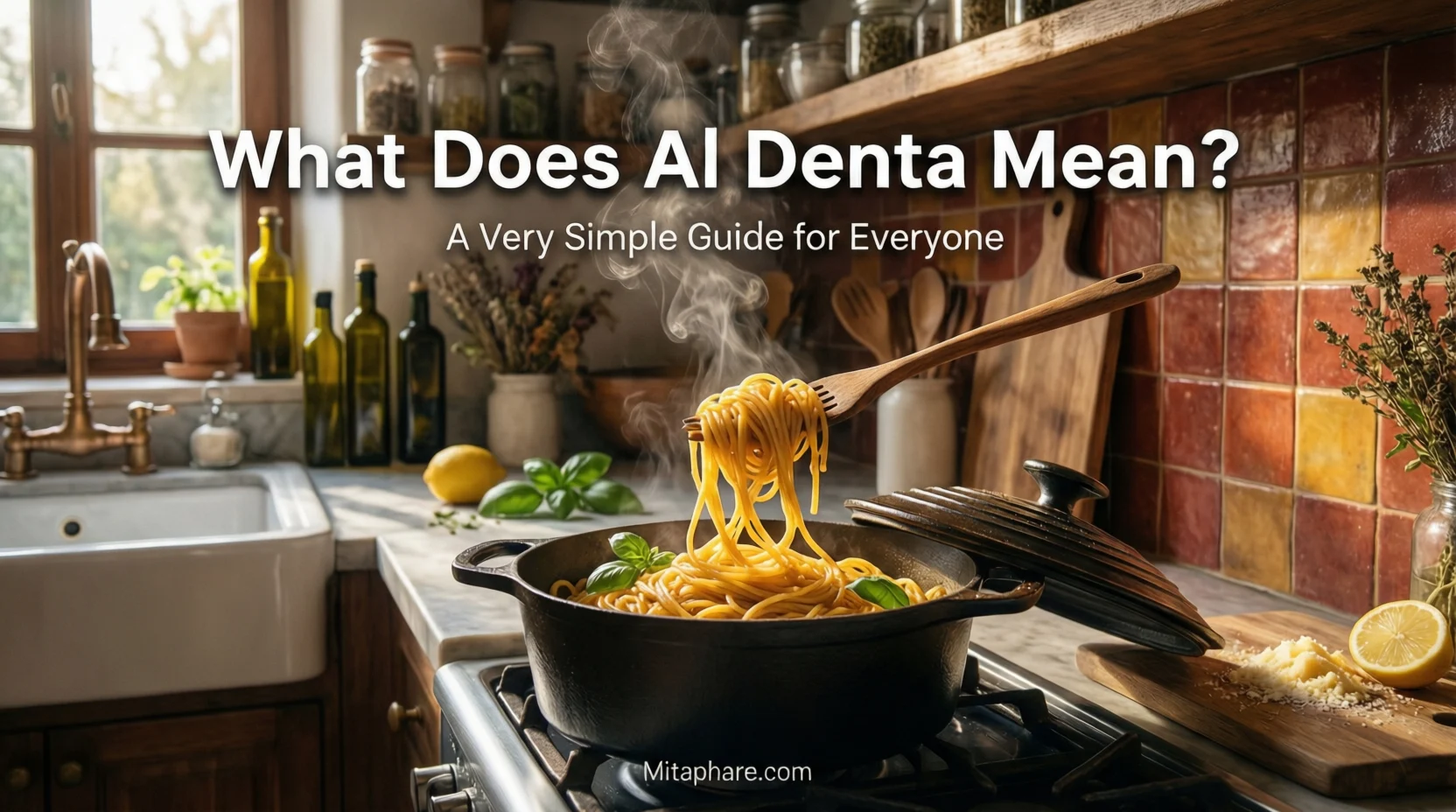 What Does Al Dente Mean? A Very Simple Guide for Everyone Introduction When I first saw the word al dente, I felt unsure. The word looked hard. It sounded fancy. I thought it was only for chefs. I was wrong. Al dente is not hard to understand. It is not only for restaurants. It is for everyone who cooks food at home. It is a simple idea with a big effect. This word helps us cook better pasta. It helps us cook better rice. It even helps us cook better vegetables. Once you learn it, you will use it again and again. In this article, I will explain what al dente means, why it matters, and how you can use it in your own kitchen. I will use very easy words. I will explain slowly. By the end, you will feel confident. What Does Al Dente Mean? Al dente means “to the tooth.” This phrase comes from the Italian language. Italians use it to describe how food feels when you bite it. When food is al dente: It is cooked It is not raw It is not soft It feels firm when you bite it. It gives a small push back. This is called a slight bite. Most people use this word for pasta. But it also works for rice and vegetables. Why Al Dente Matters in Cooking Food is not only about taste. Food is also about feeling. This feeling is called texture. In Italian cuisine, texture is very important. Pasta should not be soft and weak. It should be strong and full. Traditional Italian cooking teaches balance. Not too hard. Not too soft. Just right. When food is al dente: It tastes better It feels better It looks better This is why many cooks love this method. Al Dente and Pasta Texture Pasta texture changes everything. Soft pasta feels heavy. It sticks together. It breaks easily. Al dente pasta: Keeps its shape Holds sauce Feels clean That is why pasta doneness is so important. Pasta Types Cooked Al Dente Many pasta types are cooked al dente. Spaghetti Long and thin. Cooks fast. Easy to overcook. Penne Short and thick. Holds sauce well. Fettuccine Flat and wide. Needs care while boiling. Macaroni Small and curved. Often used in baked dishes. All of these taste best when cooked al dente. How to Cook Pasta Al Dente Cooking pasta al dente is easy. You just need attention. Step 1: Use a Big Pot A big pot gives space. Pasta needs room to move. Step 2: Boil Water Wait for strong bubbles. Do not rush this step. Step 3: Add Salt Salt adds flavor. Water should taste salty. Step 4: Add Pasta Put pasta in the water. Stir it well. Step 5: Watch the Clock Check the package time. Cook for less time than shown. Step 6: Taste Often Take one piece out. Bite it. Step 7: Drain Quickly Drain when firm. Do not rinse. Now your pasta is al dente. How to Test Pasta Doneness The best tool is your mouth. Bite the pasta. If it feels hard in the center, it is raw. If it feels soft all over, it is overcooked. If it feels firm with a small bite, it is perfect. This is how cooks check pasta doneness. Boiling Pasta the Right Way Boiling pasta is simple, but mistakes happen. Common problems include: Too little water Too much time No tasting Always use enough water. Always taste before draining. Al Dente vs Overcooked Food Let us compare. Al Dente Food Firm texture Better flavor Clean look Overcooked Food Mushy Dull taste Broken shape Once you feel the difference, you will notice it every time. Cooking Rice Al Dente Rice can also be al dente. Soft rice turns sticky. Firm rice stays separate. In dishes like risotto, texture matters a lot. Al dente rice: Feels smooth Holds shape Tastes rich Rice should never turn into paste. Cooking Vegetables Al Dente Many vegetables taste better al dente. Examples: Carrots Broccoli Beans When vegetables are al dente: They stay bright They stay tasty They stay strong Overcooked vegetables lose life. Cooking Time and Control Cooking time is the key. Even one extra minute can change texture. That is why timing matters. Good cooks: Watch the pot Taste often Stop early This is one of the most important culinary techniques. Health Benefits of Al Dente Food Al dente food is also good for health. Lower Glycemic Index Firm pasta has a lower glycemic index. Sugar enters the body slowly. Better Digestion Firm food helps digestion. The body works better. Stable Blood Sugar It helps control blood sugar levels. This is good for many people. This is why al dente fits into healthy cooking. Common Mistakes When Cooking Al Dente Many people make these mistakes. Cooking Too Long Time matters more than you think. Not Tasting Do not trust the clock alone. Rinsing Pasta This removes flavor and starch. Using Small Pots Crowded pasta cooks unevenly. Avoid these mistakes for better results. Al Dente in Restaurants Chefs care deeply about texture. In restaurants: Pasta is often undercooked first It finishes cooking in sauce This keeps it al dente. That is why chefs follow Italian cooking methods closely. Learning Al Dente at Home You do not need special tools. You only need: Attention Taste Practice After a few tries, you will feel the right bite. Al Dente and Italian Food Culture In Italian food culture, cooking is about respect. Respect for: Ingredients Time Balance Al dente shows care. It shows skill. It shows love for food. Simple Practice Exercise Try this simple test. Boil pasta Taste after 5 minutes Taste after 6 minutes Taste after 7 minutes Notice the change. Feel the bite. This is how learning happens. Why Al Dente Is Not Undercooked Many people think firm means raw. This is not true. Al dente food is fully cooked. It is safe to eat. It is just not soft. There is a big difference. Al Dente for Beginners If you are new, start slow. Cook pasta often. Taste it often. Learn from each try. Soon, al dente will feel normal. Final Thoughts on Texture Texture shapes how food feels. Firm texture feels fresh. Soft texture feels tired. This is why al dente matters so much.