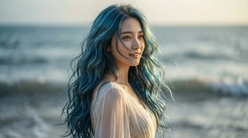 Hair like ocean waves